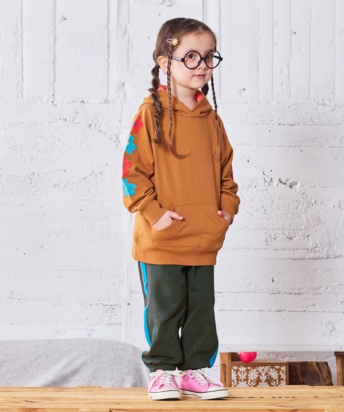 MARKEY'S(マーキーズ)の「カラーテープスウェットパンツ(スウェットパンツ・キッズ・オフホワイト/オレンジ/モスグリーン/杢グレー・100/130/120/95/90/80/110/150/140)」の8枚目の写真