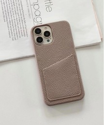 Burner（バーナー）の「【OKUOKU　0909】レザーライク 　ポケット付き　 iPhoneケース oku-iphonecase-675844064335-7（スマホケース/カバー・レディース）」