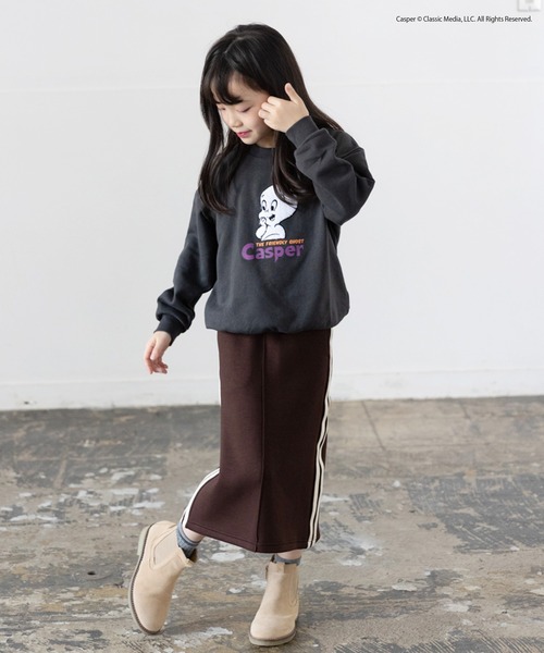 JAM & LINK(ジャムアンドリンク)の「〈キャスパー〉裏毛トレーナー(スウェット・キッズ・チャコールグレー/クリーム・100/110/120/130/140/150/160)」の11枚目の写真