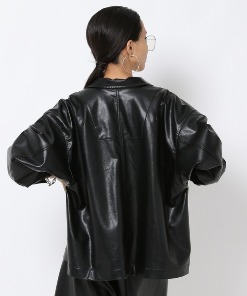 HEREIAM（ヘレイアム）の「【HEREIAM】選べる2素材！レザーカバーオール（その他アウター・レディース・ブラック/キャメル・FREE）」の11枚目の写真