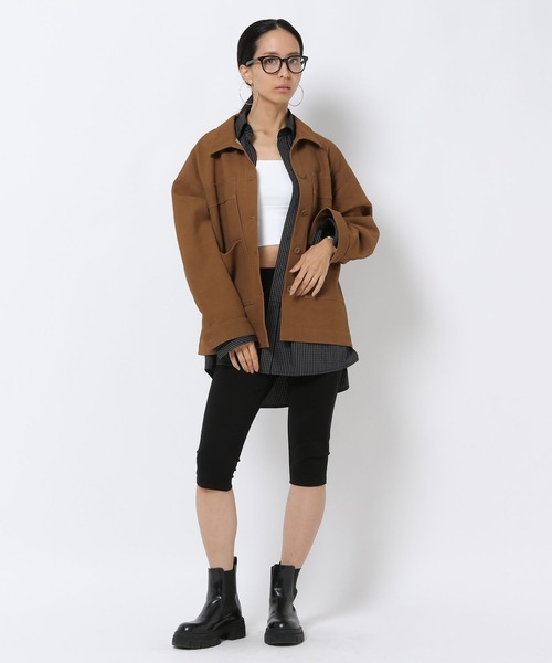 HEREIAM（ヘレイアム）の「【HEREIAM】選べる2素材！レザーカバーオール（その他アウター・レディース・ブラック/キャメル・FREE）」の18枚目の写真