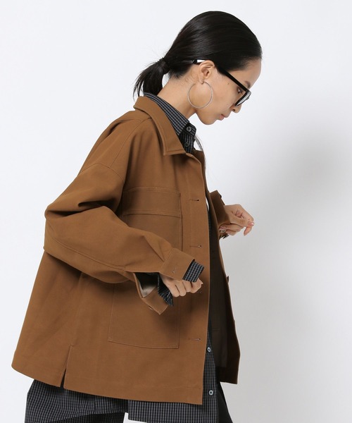 HEREIAM（ヘレイアム）の「【HEREIAM】選べる2素材！レザーカバーオール（その他アウター・レディース・ブラック/キャメル・FREE）」の21枚目の写真