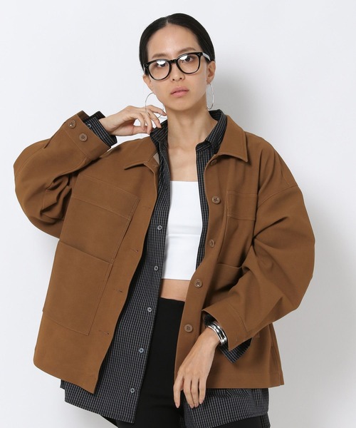 HEREIAM（ヘレイアム）の「【HEREIAM】選べる2素材！レザーカバーオール（その他アウター・レディース・ブラック/キャメル・FREE）」の22枚目の写真