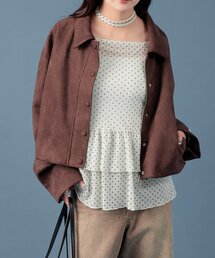 mystic 【2024AW】ブルゾンジャケット フェイクレザーブルゾン | mystic(ミスティック)レディース