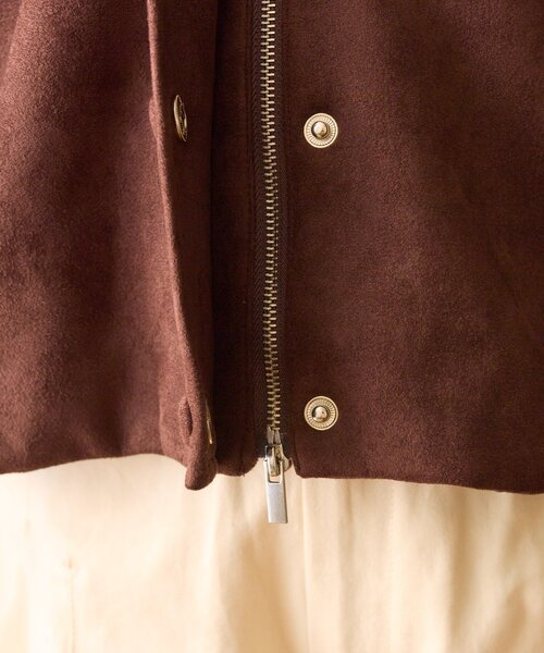 mystic（ミスティック）の「【3カラー展開！】フェイクスウェードショートブルゾン（ブルゾン・レディース・ベージュ/ブラウン/オリーブ・FREE）」の16枚目の写真