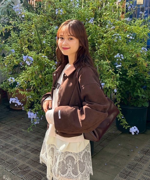 未使用 定価7.7万 レクト フェイクスウェードジャケット ブラック 韓国 YOKE/ヨーク/Leather Car Jacket/YK25FW01018B | GARDEN