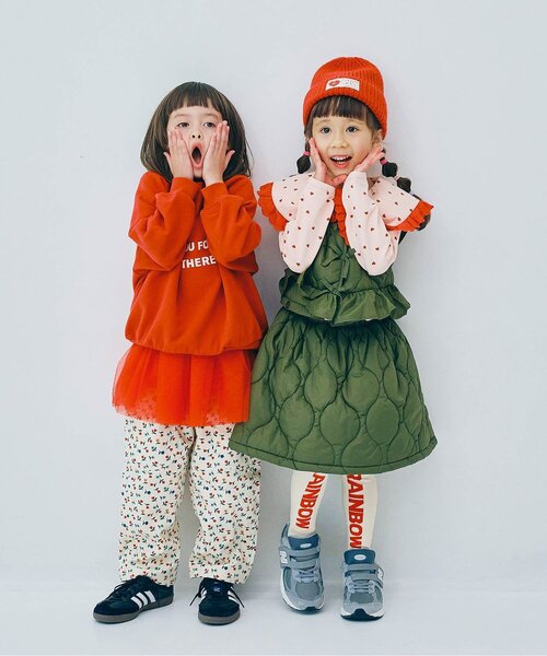 p.premier(ピードットプルミエ)の「フロントロゴデザインカラフルタイツ(タイツ/ストッキング・キッズ・オレンジ/オフホワイト/ブラウン/グリーン/ピンク/レッド・90/100/110/120/80/140)」の16枚目の写真
