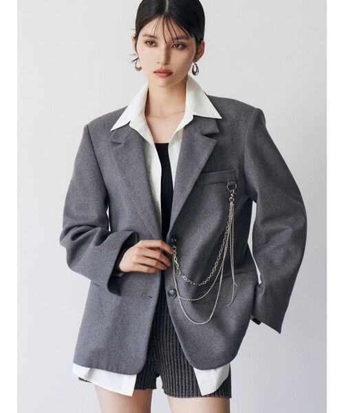 セール】カラーアタッチメントジャケット（テーラードジャケット
