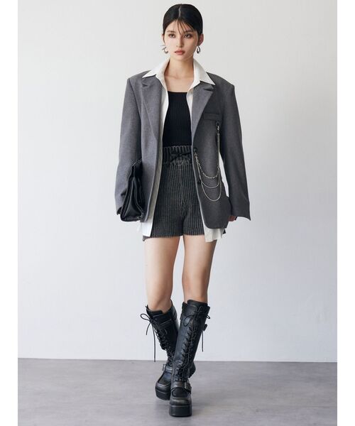 MURUA（ムルーア）の「カラーアタッチメントジャケット（テーラードジャケット・レディース・その他1/グレー・FREE）」の12枚目の写真