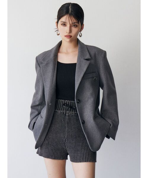 MURUA（ムルーア）の「カラーアタッチメントジャケット（テーラードジャケット・レディース・その他1/グレー・FREE）」の14枚目の写真