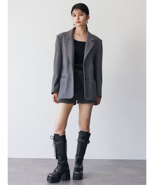 MURUA（ムルーア）の「カラーアタッチメントジャケット（テーラードジャケット・レディース・その他1/グレー・FREE）」の16枚目の写真