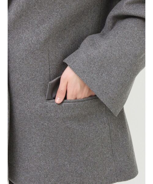 MURUA ムルーア カラーアタッチメントジャケット グレー セール】カラーアタッチメントジャケット（テーラードジャケット