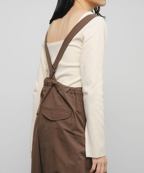 KBF（ケイビーエフ）の「バックオープンカップ付ロンTEE（Tシャツ/カットソー・レディース・オートミール/アイボリー/チャコールグレー・ONE）」の6枚目の写真