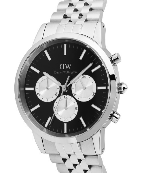 Daniel Wellington(ダニエルウェリントン)の「Iconic Chronograph 40MM Arch 5-Link Panda メンズ腕時計 シルバー(アナログ腕時計・メンズ・シルバー/シルバー×ブラック・40mm)」の7枚目の写真