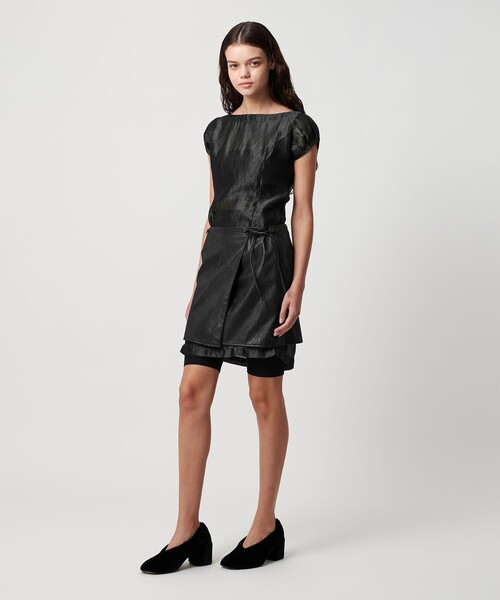 ATTISESSION（アティセッション）の「＜ATTISESSION＞レザーライク リバーシブル ラップ ミニスカート（スカート・レディース・ブラック/オリーブ・36/38）」の17枚目の写真