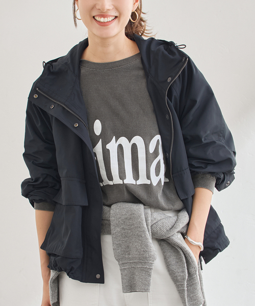 FRAMeWORK(フレームワーク)の「≪洗濯機洗い可≫撥水メモリーウェザーHOODIEブルゾン(その他アウター・レディース・ブラウン/ブラック・36/38)」の8枚目の写真