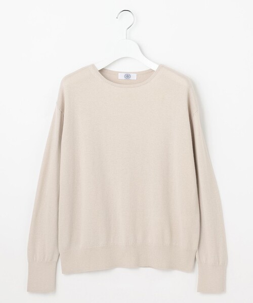 J.PRESS（ジェイプレス）の「Cotton Wool ボートネック ニット（ニット/セーター・レディース・オレンジ系/パイングリーン系/ベージュ系/ワイン系・T15/T13）」の16枚目の写真