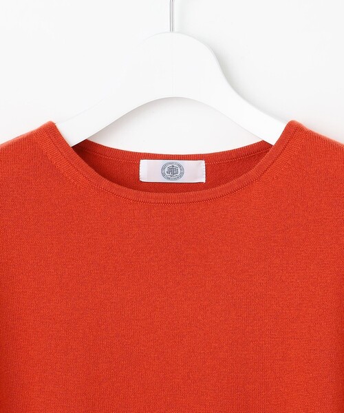 J.PRESS（ジェイプレス）の「Cotton Wool ボートネック ニット（ニット/セーター・レディース・オレンジ系/パイングリーン系/ベージュ系/ワイン系・T15/T13）」の20枚目の写真