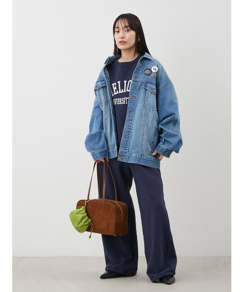 Mila Owen（ミラオーウェン）の「【セットアップ対応】半袖コットンスウェットプルオーバー（スウェット・レディース・ライトグレー/バーガンディー/ネイビー/ライトブルー・0/1）」の8枚目の写真