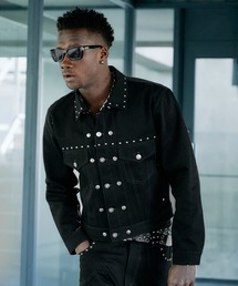 ANDER HUNK(�A���_�[�n���N)��Studs Design Rigid Denim Jacket / �X�^�b�Y�f�U�C�����W�b�h�f�j���W���P�b�g(�f�j���W���P�b�g)