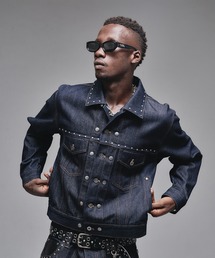 ANDER HUNK(A_[nN)Studs Design Rigid Denim Jacket / X^bYfUCWbhfjWPbg(fjWPbg)