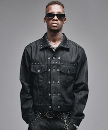 ANDER HUNK(A_[nN)Studs Design Rigid Denim Jacket / X^bYfUCWbhfjWPbg(fjWPbg)