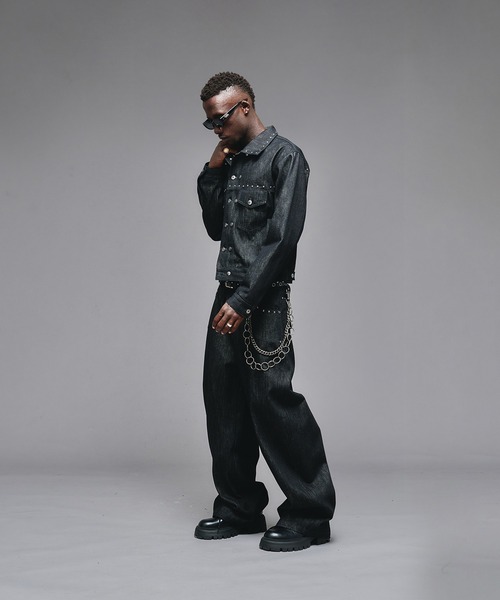 Studs Design Rigid Denim Jacket / スタッズデザインリジッドデニム