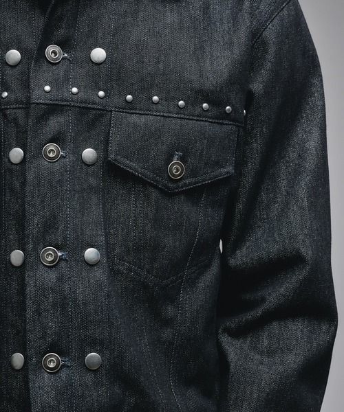 Studs Design Rigid Denim Jacket / スタッズデザインリジッドデニム