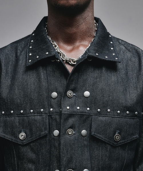 Studs Design Rigid Denim Jacket / スタッズデザインリジッドデニム