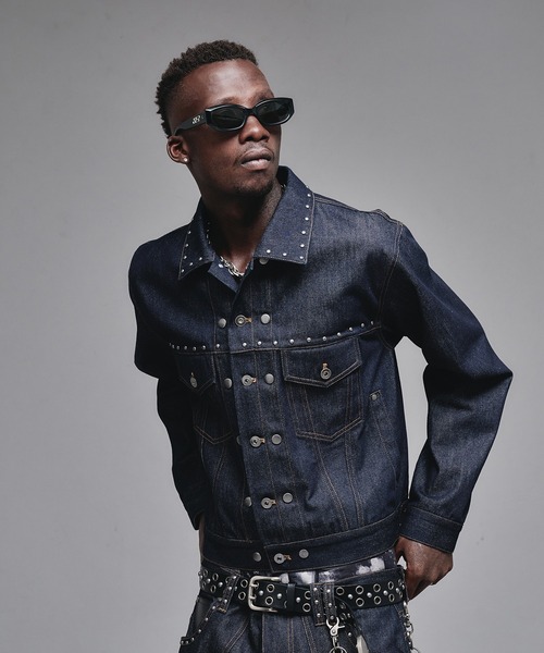 Studs Design Rigid Denim Jacket / スタッズデザインリジッドデニム