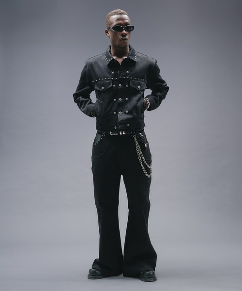 Studs Design Rigid Denim Jacket / スタッズデザインリジッドデニム