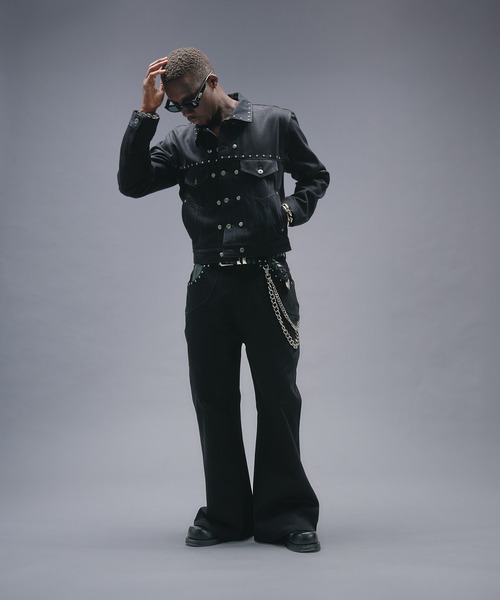 Studs Design Rigid Denim Jacket / スタッズデザインリジッドデニム