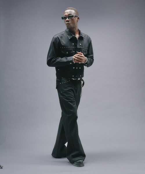 Studs Design Rigid Denim Jacket / スタッズデザインリジッドデニム