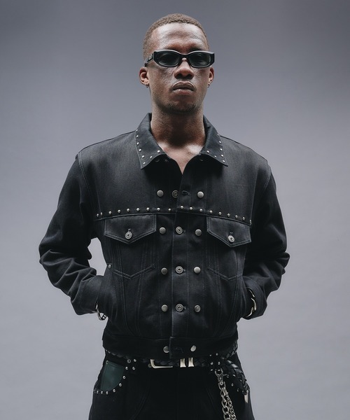 Studs Design Rigid Denim Jacket / スタッズデザインリジッドデニム