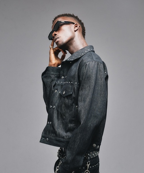 Studs Design Rigid Denim Jacket / スタッズデザインリジッドデニム