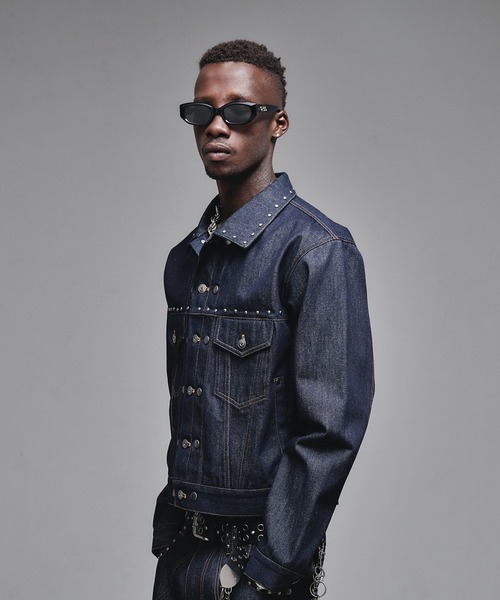 Them Studio リジットデニム　サイズ3 DENIM WORKS］スリムストレート・セルヴィッチデニム - ベティス