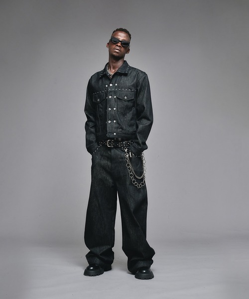 anderhunk スタッズデザインリジッドデニムジャケット Studs Design Rigid Denim Jacket / スタッズデザインリジッドデニム