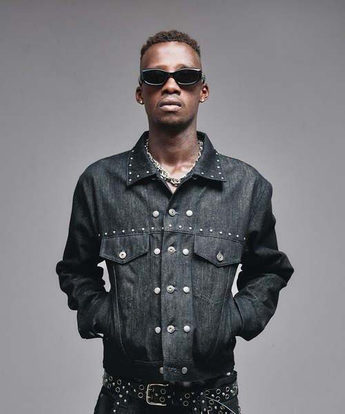 新品未使用リジット3rdタイプデニムジャケット Studs Design Rigid Denim Jacket / スタッズデザインリジッド