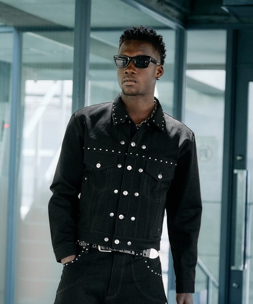 Studs Design Rigid Denim Jacket / スタッズデザインリジッドデニム