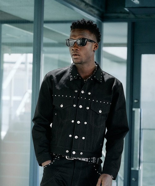 Studs Design Rigid Denim Jacket / スタッズデザインリジッドデニム