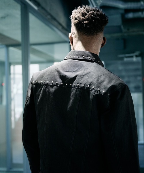 Studs Design Rigid Denim Jacket / スタッズデザインリジッドデニム
