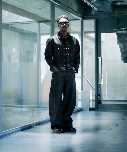 Studs Design Rigid Denim Jacket / スタッズデザインリジッドデニム