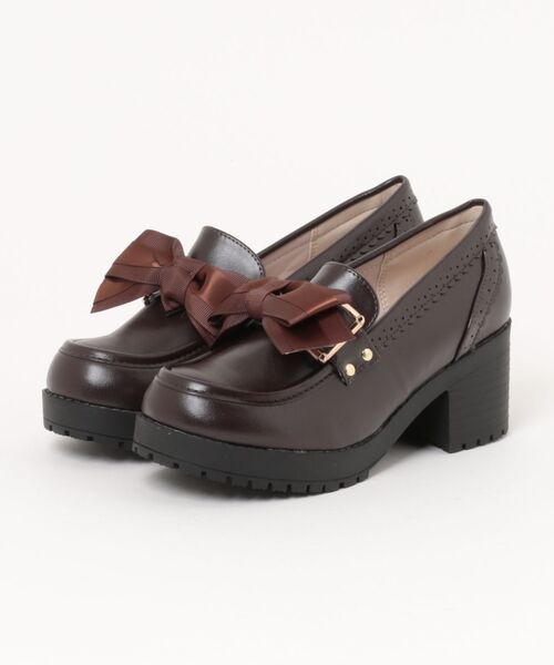 minia(ミニア)の「【minia】リボンバックルパンプス(パンプス・レディース・ブラウン/ブラック・S/M/L/LL)」の2枚目の写真