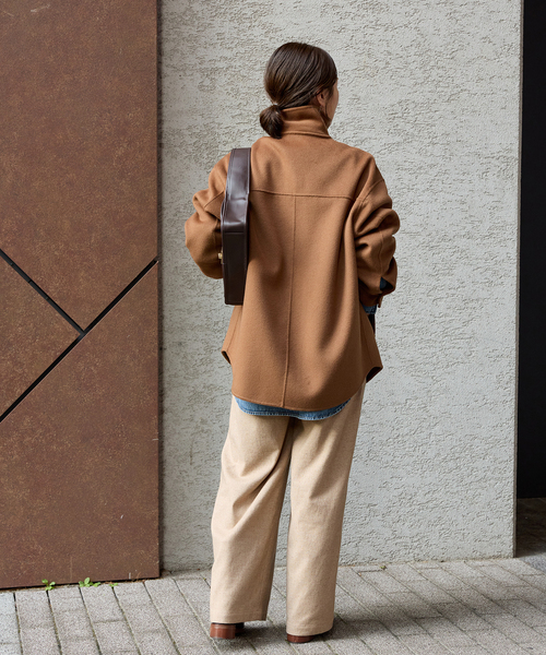 JOURNAL STANDARD（ジャーナルスタンダード）の「スーパー120ダブルビーバーCPO（その他アウター・レディース・ネイビー/タン・FREE）」の7枚目の写真