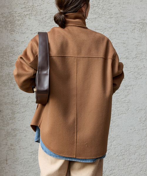 JOURNAL STANDARD（ジャーナルスタンダード）の「スーパー120ダブルビーバーCPO（その他アウター・レディース・ネイビー/タン・FREE）」の10枚目の写真