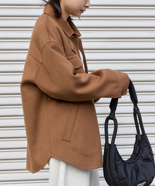 JOURNAL STANDARD（ジャーナルスタンダード）の「スーパー120ダブルビーバーCPO（その他アウター・レディース・ネイビー/タン・FREE）」の15枚目の写真