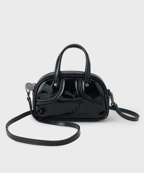 PUMA（プーマ）の「【PUMA】1976 マイクロ グリップバッグ（ハンドバッグ・レディース・ブラック/ライトイエロー系/ピンク系・00）」の2枚目の写真