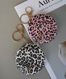 RiNc（リンク）の「【 BARELY BLUE / ベアリーブルー 】 レオパード リップケース ミラー キーホルダー（キーホルダー）」