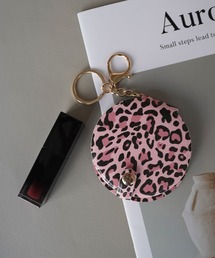 RiNc（リンク）の「【 BARELY BLUE / ベアリーブルー 】 レオパード リップケース ミラー キーホルダー（キーホルダー）」