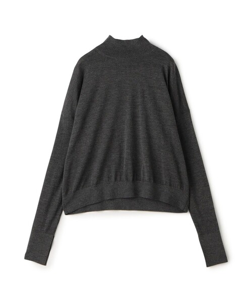 【新品タグ付き】自由区　カシミヤウール　ボーダーニット　38 グレー 新品タグ付き】自由区 カシミヤウール ボーダーニット 38 グレー